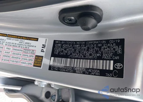 2020 Toyota Corolla Se from USA, damaged, VIN JTDS4RCE3LJ008570